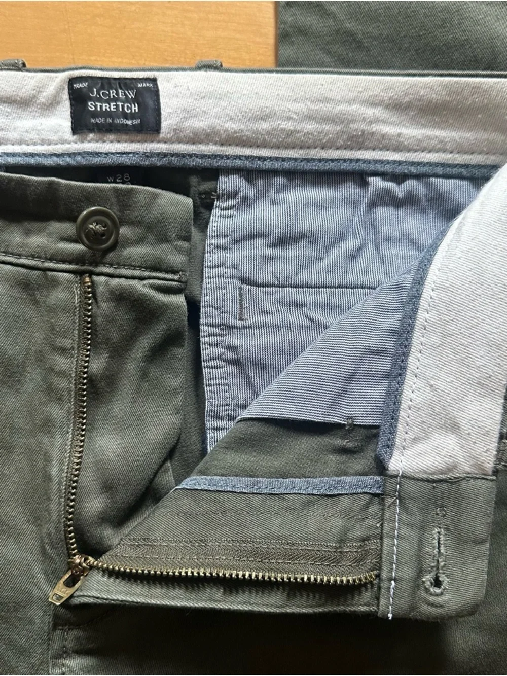 💜 J. Crew Green Stretch 484 Slim Chino Pants (W28 L32)